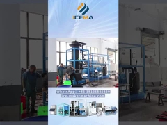 Mesin es tabung besar yang mulai beroperasi