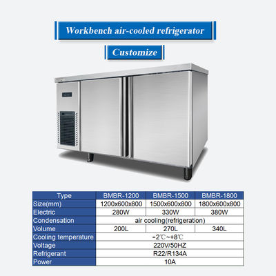 Sesuaikan Tipe Bar Workbench Peralatan kulkas pendingin udara Undercounter kulkas / workbench chiller / Under Bar Refrig