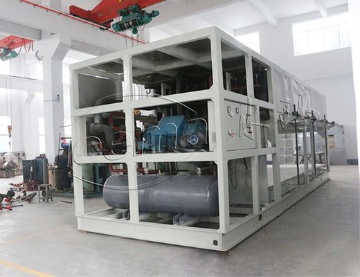 R22 R404A Direct Cooling Block Ice Machine Industri Air Tawar 10 Ton