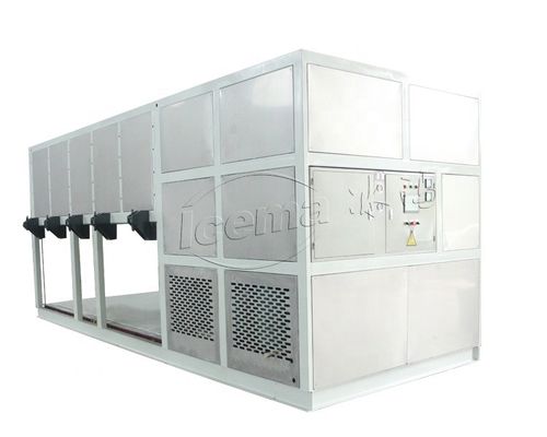 R22 R404A Direct Cooling Block Ice Machine Industri Air Tawar 10 Ton