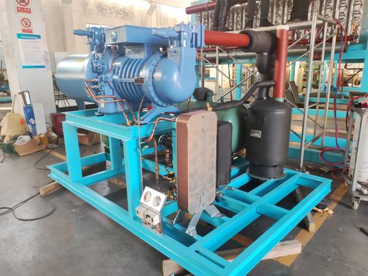 6450*2360*2530mm L*W*H Mesin pembuatan blok es kering untuk kapasitas harian 1-10 ton