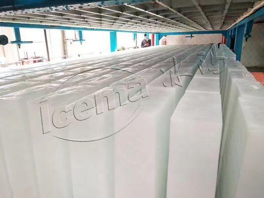 6450*2360*2530mm L*W*H Mesin pembuatan blok es kering untuk kapasitas harian 1-10 ton