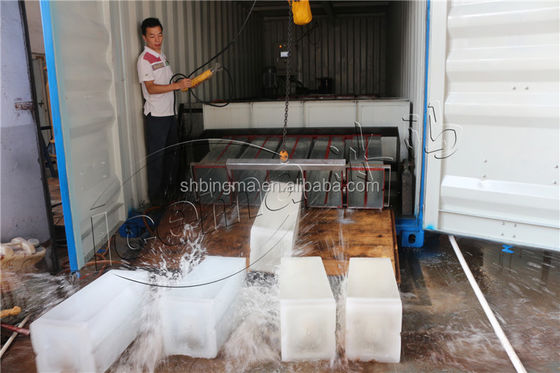 Mesin Es Blok Pendingin Air Garam 10T 380V 3P