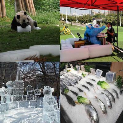 Industri 2T / 24H Brine Refrigeration Block Ice Machine Air Garam Untuk Pabrik Es / Penyimpanan Dingin / Pendinginan / Segar