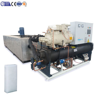 Harga yang pantas Brine Type Industrial 10 Ton Mesin Pembuat Es Balok 380V on line