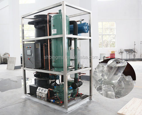 Mesin es tabung industri 3T / hari CE komersial Sistem pembuat es tabung untuk menjaga segar