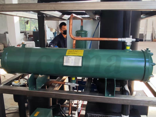 Mesin Pembuat Es Tabung Komersial 15 Ton/24 Jam Stainless Steel