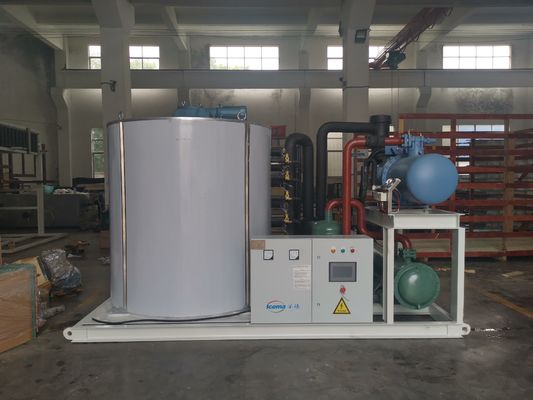 Mesin Pembuat Es Serpihan Air Tawar Industri 5 Ton Pendinginan Langsung