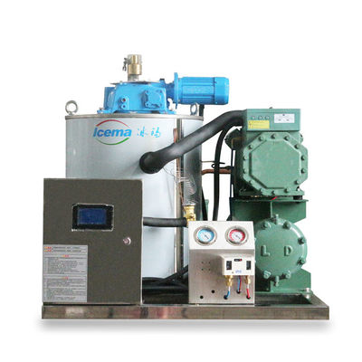 10T/24H Air Laut Flake Ice Machine Ice Maker Industri Komersial Dipasang di Kapal