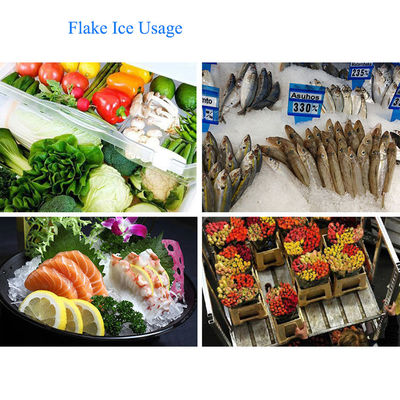 10T/24H Air Laut Flake Ice Machine Ice Maker Industri Komersial Dipasang di Kapal