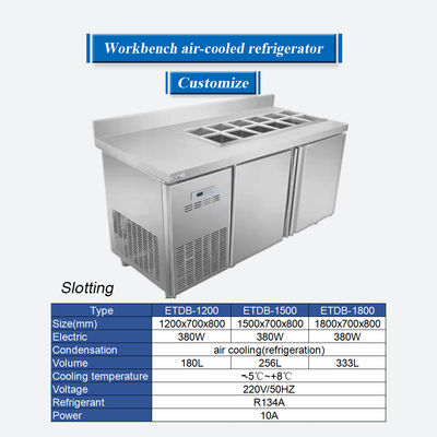 Stainless Steel Double Door Top Freezer Pendinginan 150 Lbs vertikal Pendinginan