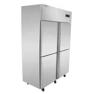 Harga yang pantas Stainless Steel Tegak Kulkas Freezer 360L 4 Pintu Dapur Komersial on line