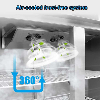 797L Tegak Kulkas Freezer Komersial Frost Gratis Cerdas Suhu Rendah Untuk Restoran