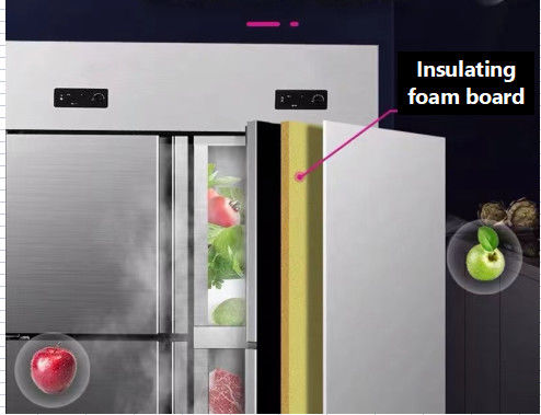 797L Tegak Kulkas Freezer Komersial Frost Gratis Cerdas Suhu Rendah Untuk Restoran