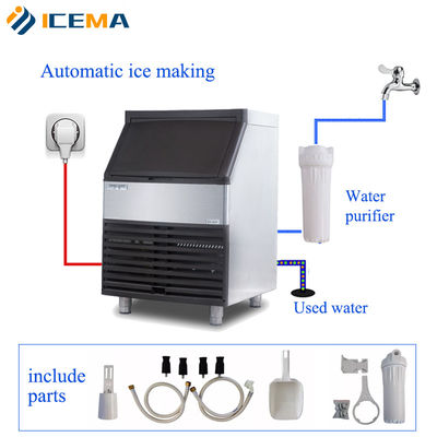 Harga terjangkau 100kg / hari Kompak Komersial Ice Maker Untuk Hotel