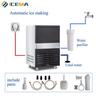Air / Air pendingin Industri Ice Cube Maker Dengan bahan tubuh stainless steel