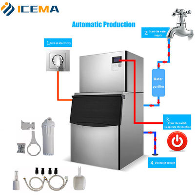 Jual panas 500kg/24 jam Mini Komersial Ice Maker Untuk Hotel Dan minuman dingin Toko