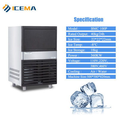 DORIN Kompresor Ice Cube Maker Mesin Ideal untuk toko makanan dan usaha kecil