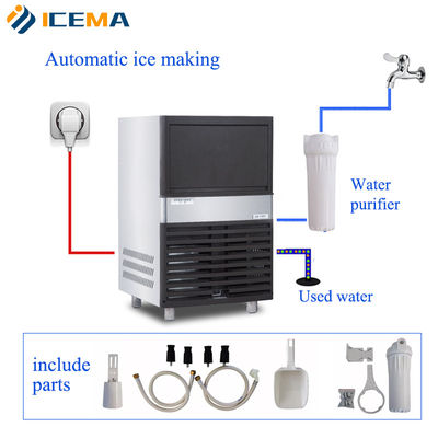 DORIN Kompresor Ice Cube Maker Mesin Ideal untuk toko makanan dan usaha kecil