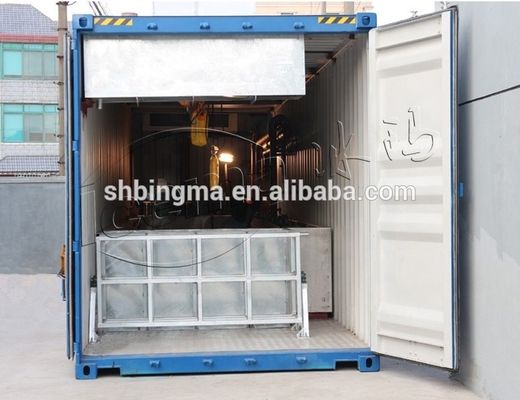 2000 KG TECUMSEH Kompresor 15 Ton Container Block Ice Machine dengan Pembangkit Mobile