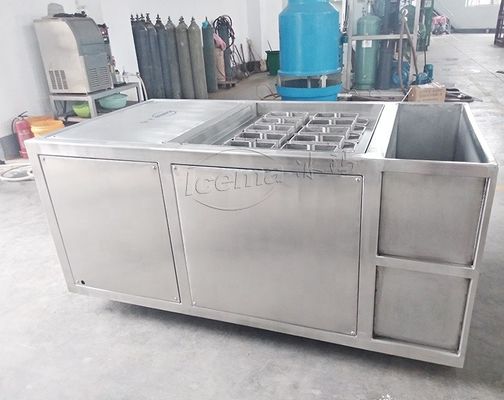 Mini Ice Plant 1 Ton Compact Ice Block Machine dengan komponen Schneider Electric