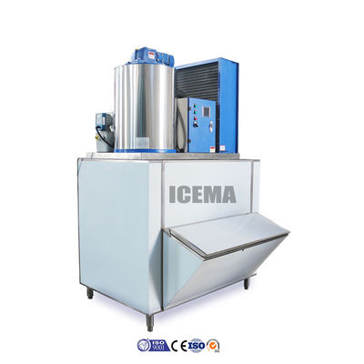 Harga yang pantas Mesin es serpihan industri komersial ICEMA 1T dengan kapasitas pendingin 2,1kw on line