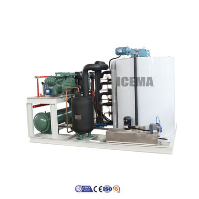 6500 KG Tegangan 380V / 3P / 50HZ Ice Flake Machine untuk Perikanan Seafood di Maret Trade Fair