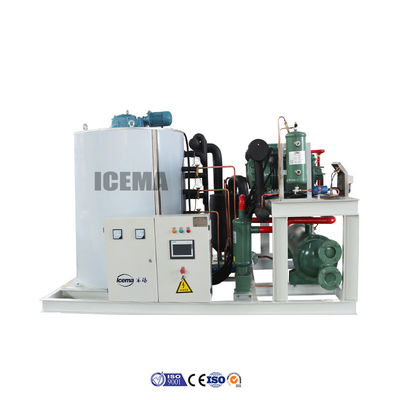 6500 KG Tegangan 380V / 3P / 50HZ Ice Flake Machine untuk Perikanan Seafood di Maret Trade Fair