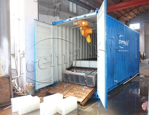 RefComp Kompresor 31.25KW 8T Container Block Ice Machine yang bisa dilepas untuk Pelabuhan dan Dermaga