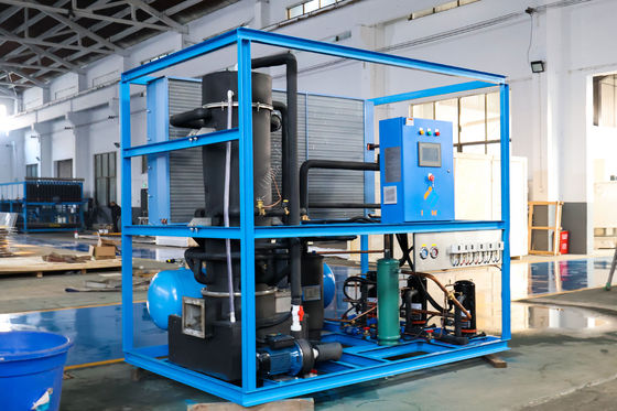 Mesin es panas industri dengan kapasitas es tabung 2 ton dan ukuran 2460*1575*1850mm