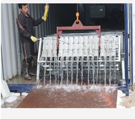6400*2250*2500 Mesin es blok kontainer dengan kapasitas penyimpanan es lainnya di pelabuhan dan dermaga
