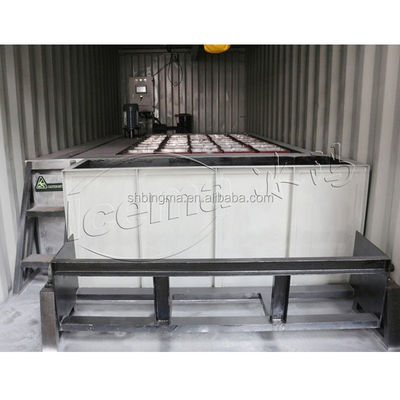 6400*2250*2500 Mesin es blok kontainer dengan kapasitas penyimpanan es lainnya di pelabuhan dan dermaga