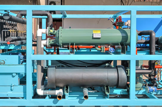 Udara/Air Pendingin 20 ton Blok Es Mesin pembuatan es Industri yang disesuaikan 85.5KW