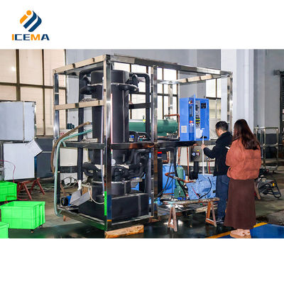 5 ton Mesin Es Tabung Baja Rinsless BMT50 untuk Produk dalam 2750 * 1650 * 2520mm Ukuran
