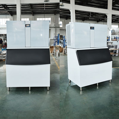 1245*645*760mm Mesin Es Kubu Otomatis Komersial dalam Model Terbaru 700kg-1000kg/24h