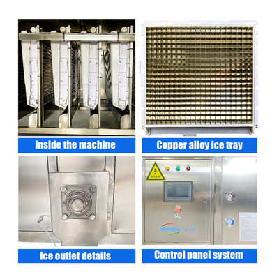 PU Material Isolasi Ice Cube Maker Mesin 5000kg per hari untuk kebutuhan industri
