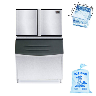 Beli Mesin es kubus komersial 1000kg / hari Air Air pendingin kontrol PLC online manufacture