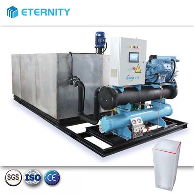 Beli 500 kg/hari-50 ton/hari Mesin Es Blok Saline Otomatis Dengan Kondensasi Dingin Udara online manufacture