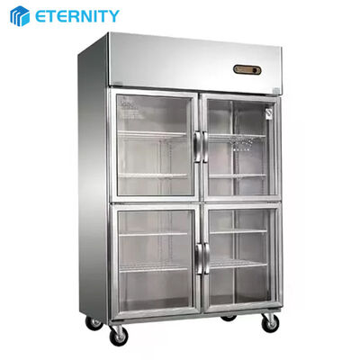 Beli 780L Peralatan dapur profesional lempeng kulkas merek freezer komersial empat pintu display freezer online manufacture