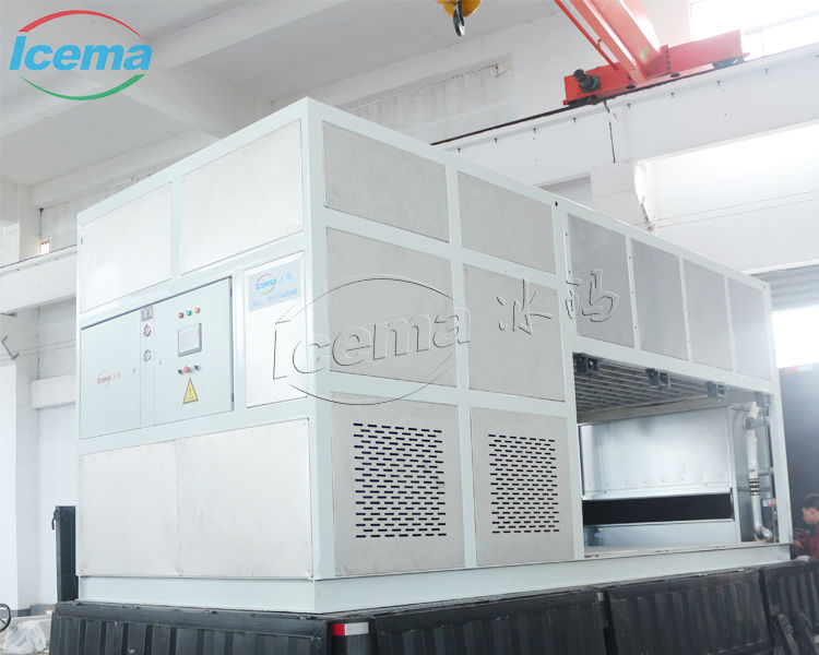 37Kapasitas pendinginan.5KW Mesin es blok pendinginan langsung dengan penguap pelat stainless steel