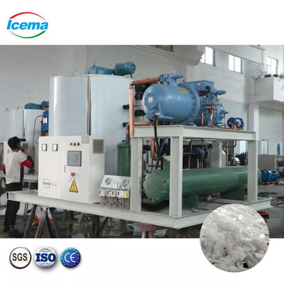 Harga yang pantas Mesin Es Serpihan Industri 300KG-40T Mesin Serpihan Es Salju Untuk Perikanan Makanan Laut Segar on line