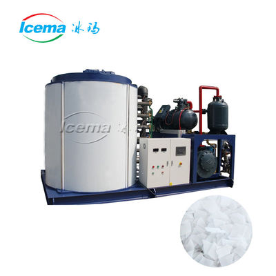 Harga yang pantas 5 Ton Mesin Es Serpihan Air Laut Komersial 20.5KW on line
