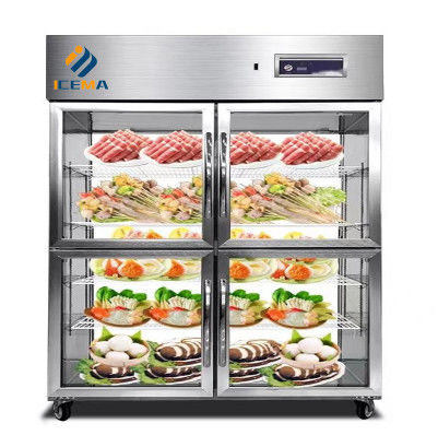 Freezer Kulkas Meja Kerja Dapur 780L Dengan Empat Pintu