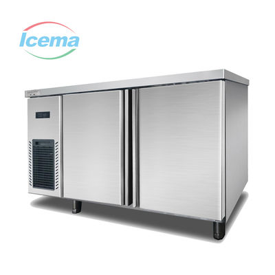 Harga yang pantas Stainless Steel Double Door Top Freezer Pendinginan 150 Lbs vertikal Pendinginan on line
